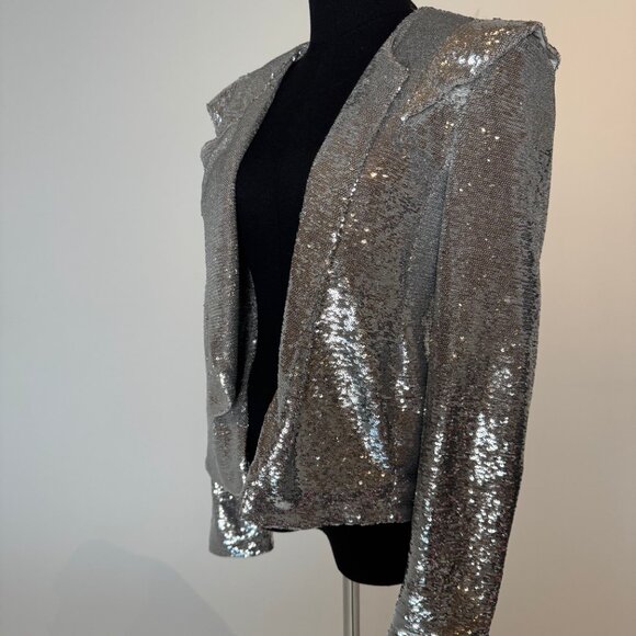 IRO  Chill Sequin Double-Breasted Jacket Sliver - Picture 3 of 4